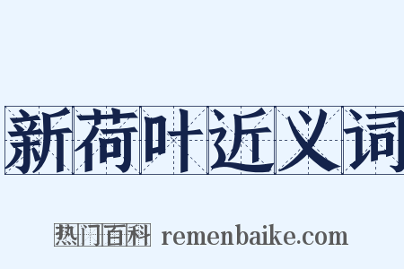 新荷叶近义词是什么意思的图片